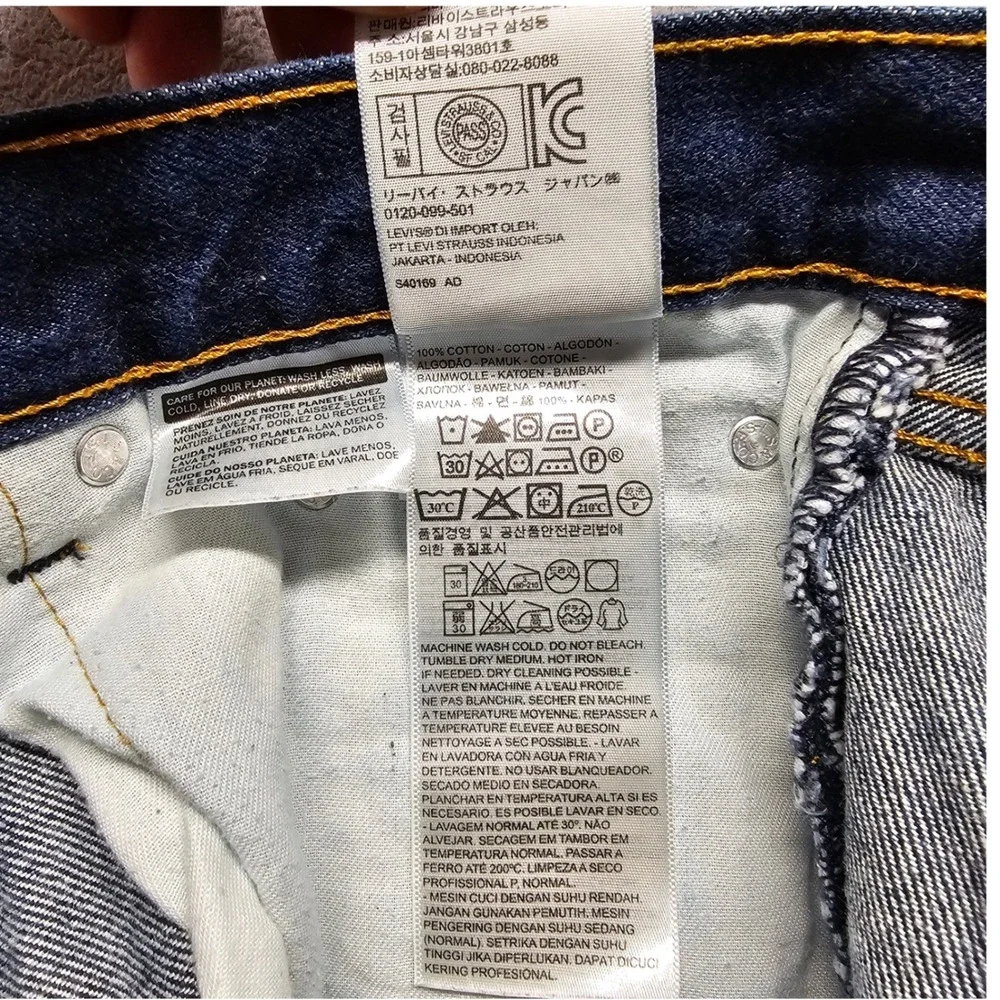 Levis 505 Regular Fit Straight Leg Jeans Mens W31 L30 Dark Indigo Blue Denim‎